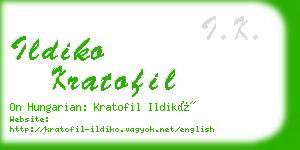 ildiko kratofil business card